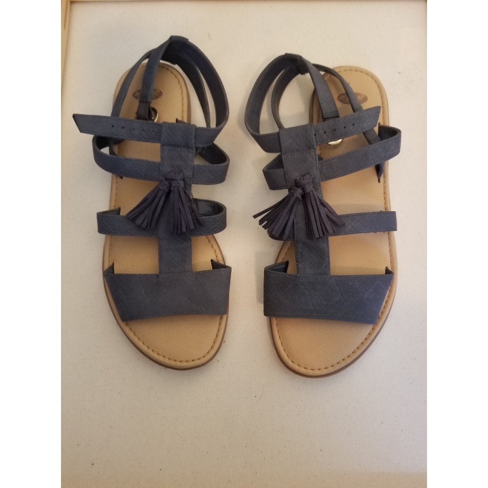 Dr scholl's blue strappy sandals